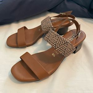 Women’s Italian Shoemaker Block Heel Sandal, size 8.5